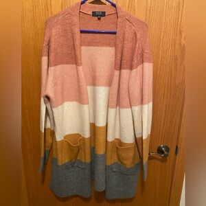 Modern Canvas Women’s Plus Size Color Block Cardigan